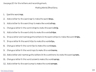 First Grade and Fabulous: Making Words