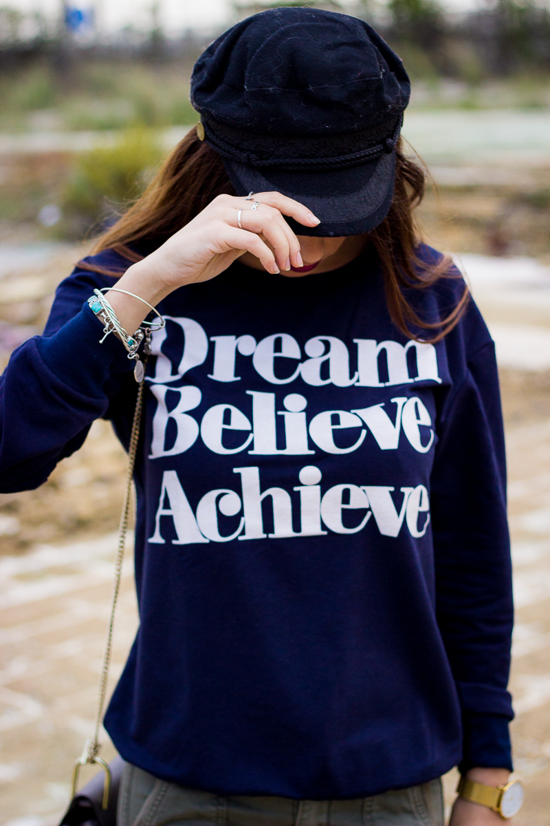 dream, believe, achieve sudadera