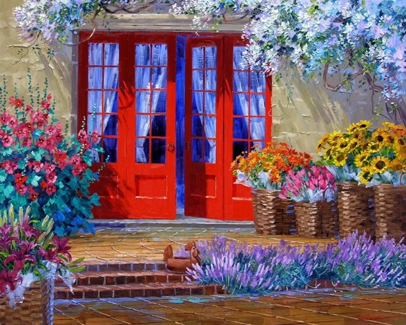 Mikki Senkarik 1954 | American Plein-air painter | A Touch of Greece 