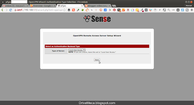 DriveMeca configurando OpenVPN en pfSense paso a paso