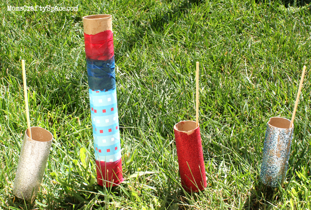 rocket tubes placed in backyard