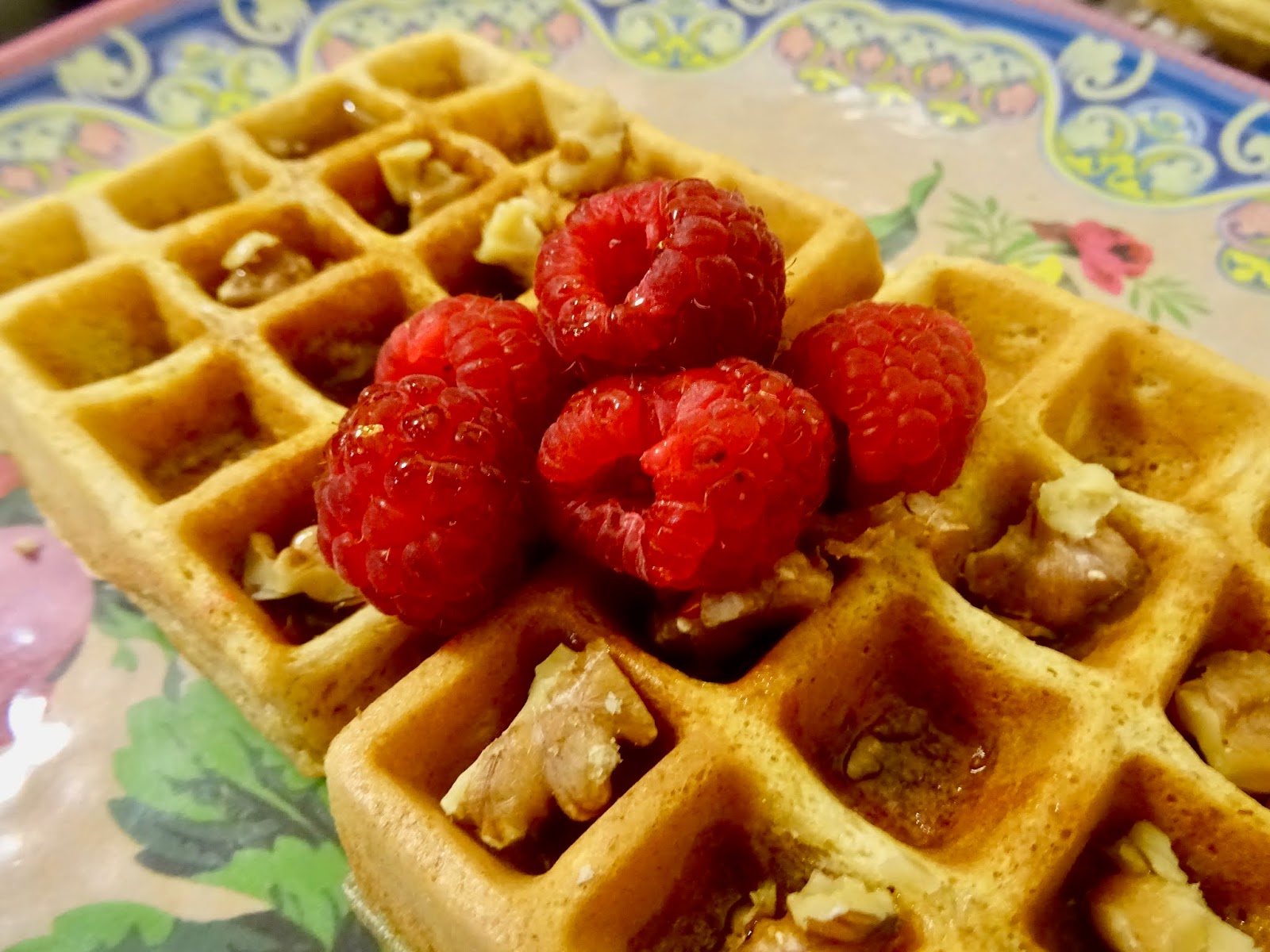 67 going on 50… LEFTOVERS BANANA WAFFLES, lower fat & sugar, spelt