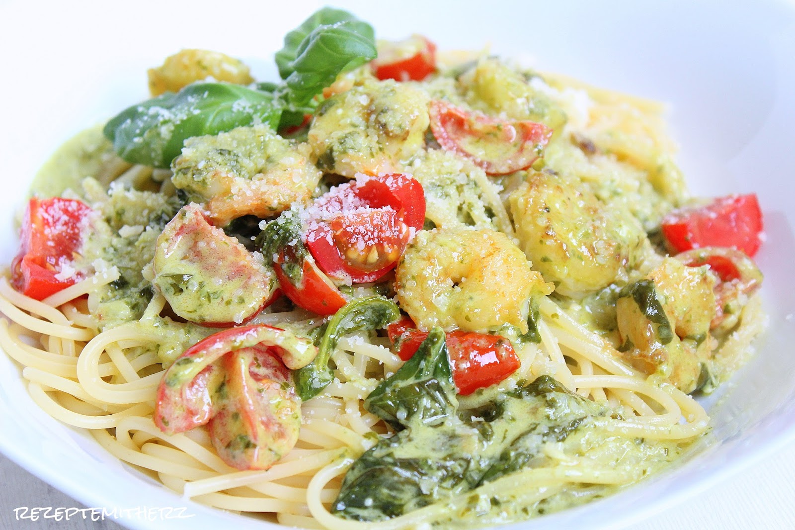 vapiano pasta,pasta mit spinat und scampi,thermomix rezept