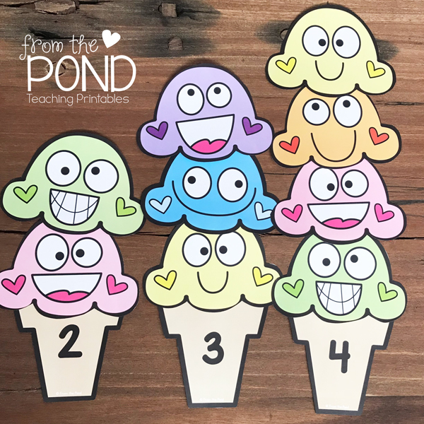 Ice Cream Stack Number Game From the Pond