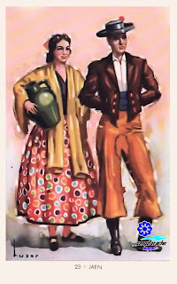 Traje típico de Jaén - Editorial Artigas 1940 - Diseño: Tuser