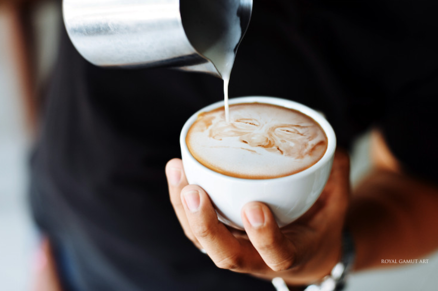 Santa Coffee Art