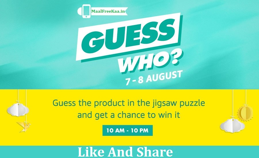 Eksempel åbning Avenue Amazon Guess Who And Win Free Product - Giveaway Free Sample Contest  Freebie Deal -2021