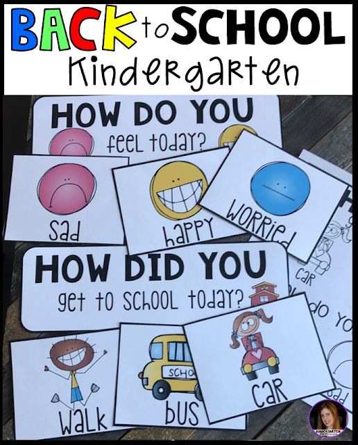 Back to School Activities and Printables for Kindergarten. Name activities, printables and math and literacy centers.