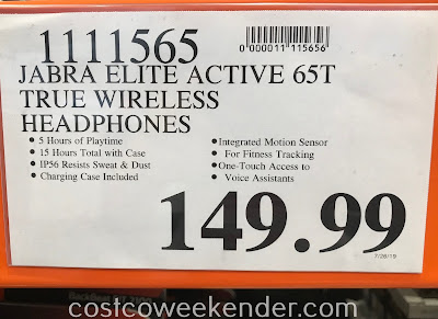 Deal for the Jabra Elite Active 65T True Wireless Sports Earbuds at Costco