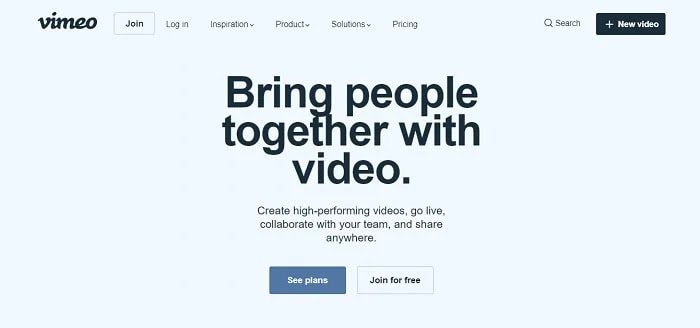 Vimeo - Best YouTube alternatives