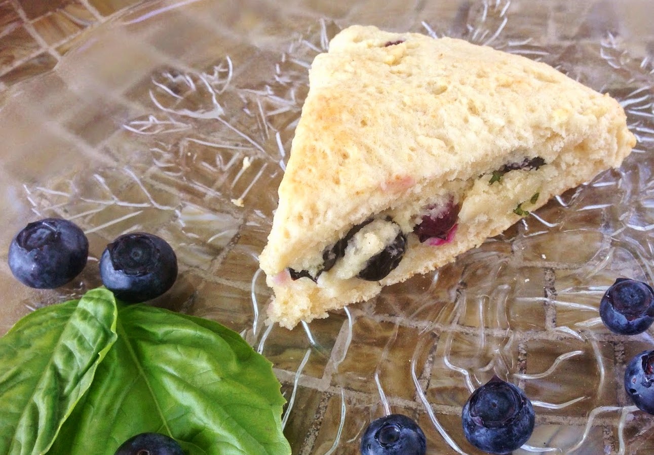 Blueberry Basil Scones, Over The Apple Tree