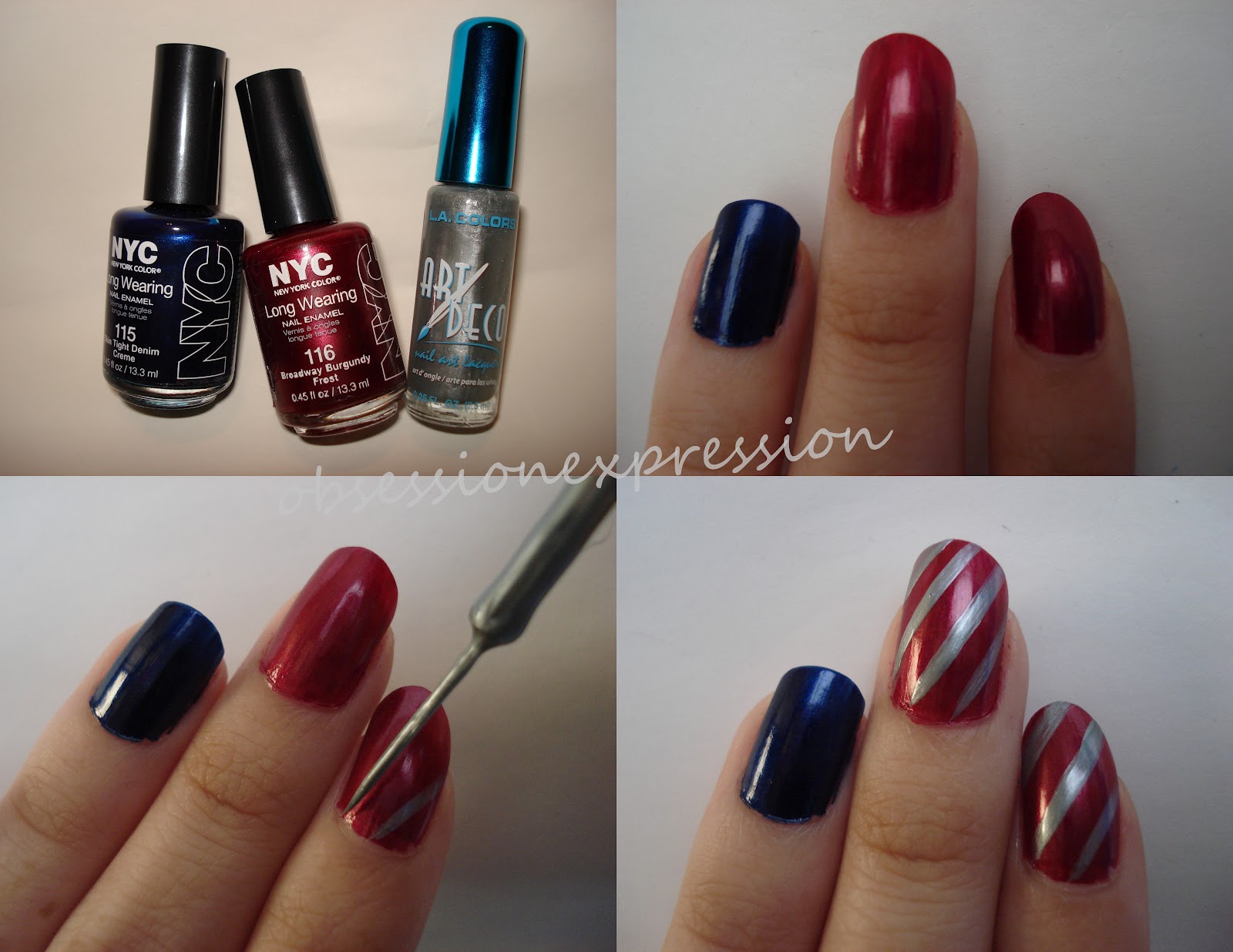 Simple 4th of July Nails