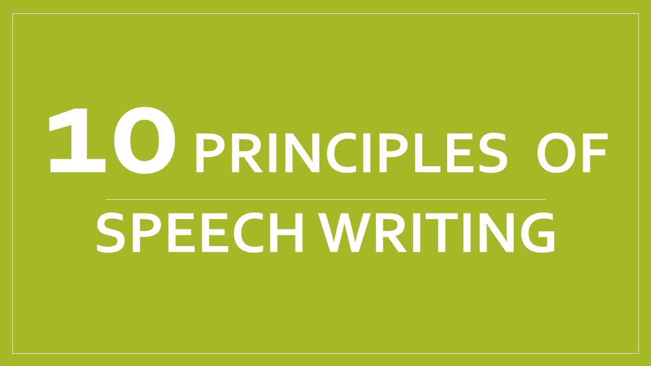 Principles of speech writing pdf picture
