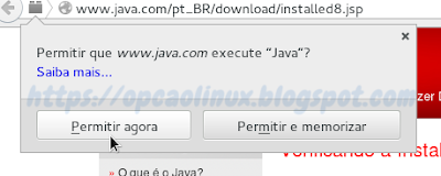 Permitir a execução do plugin Java