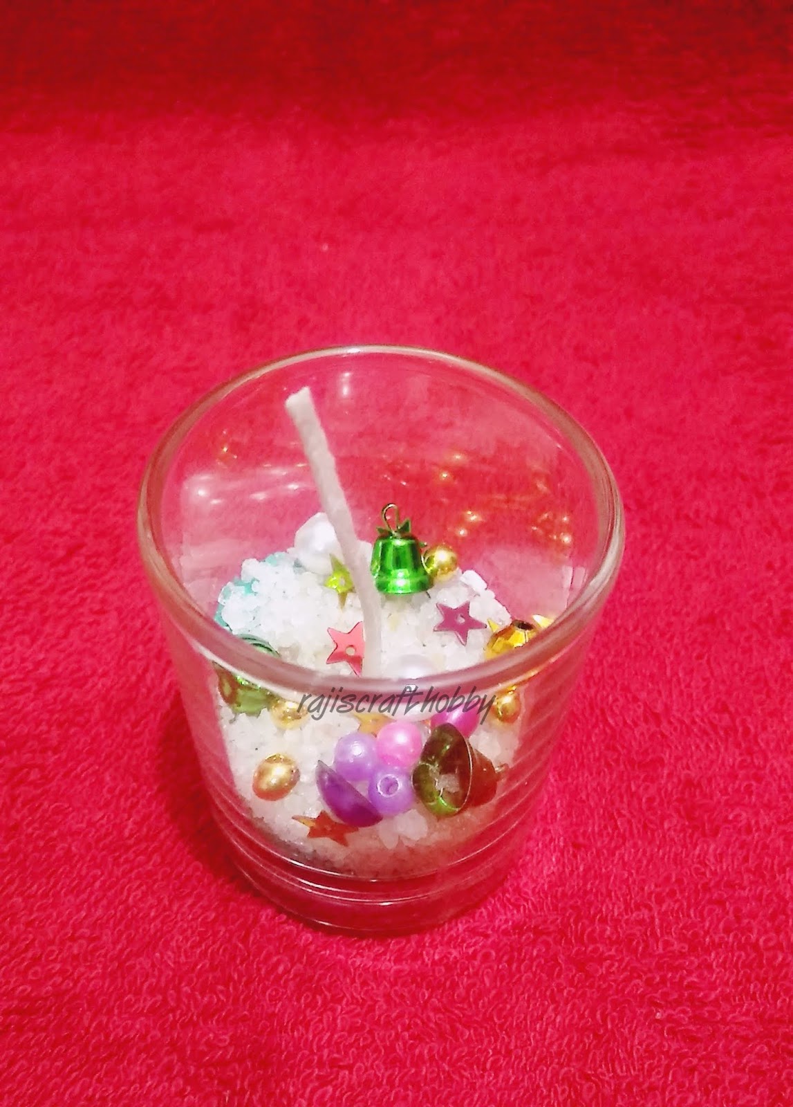 Raji's Craft Hobby DIY Christmas Gel Candles