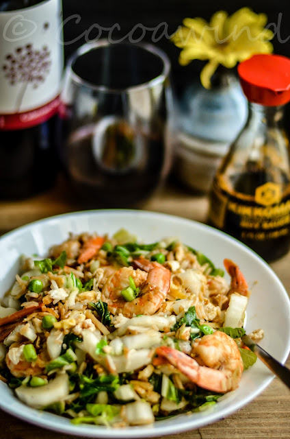 Soy-Ginger Shrimp Fried Rice with Bok Choy - Cocoawind