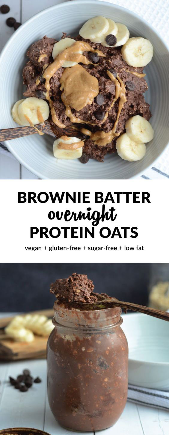 Brownie Batter Overnight Protein Oats Brownie Batter Overnight Protein Oats