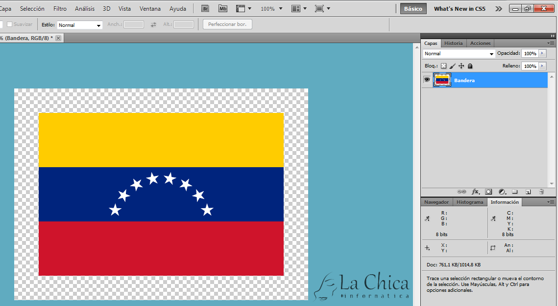 La Chica Informática Efecto de bandera ondeando en
