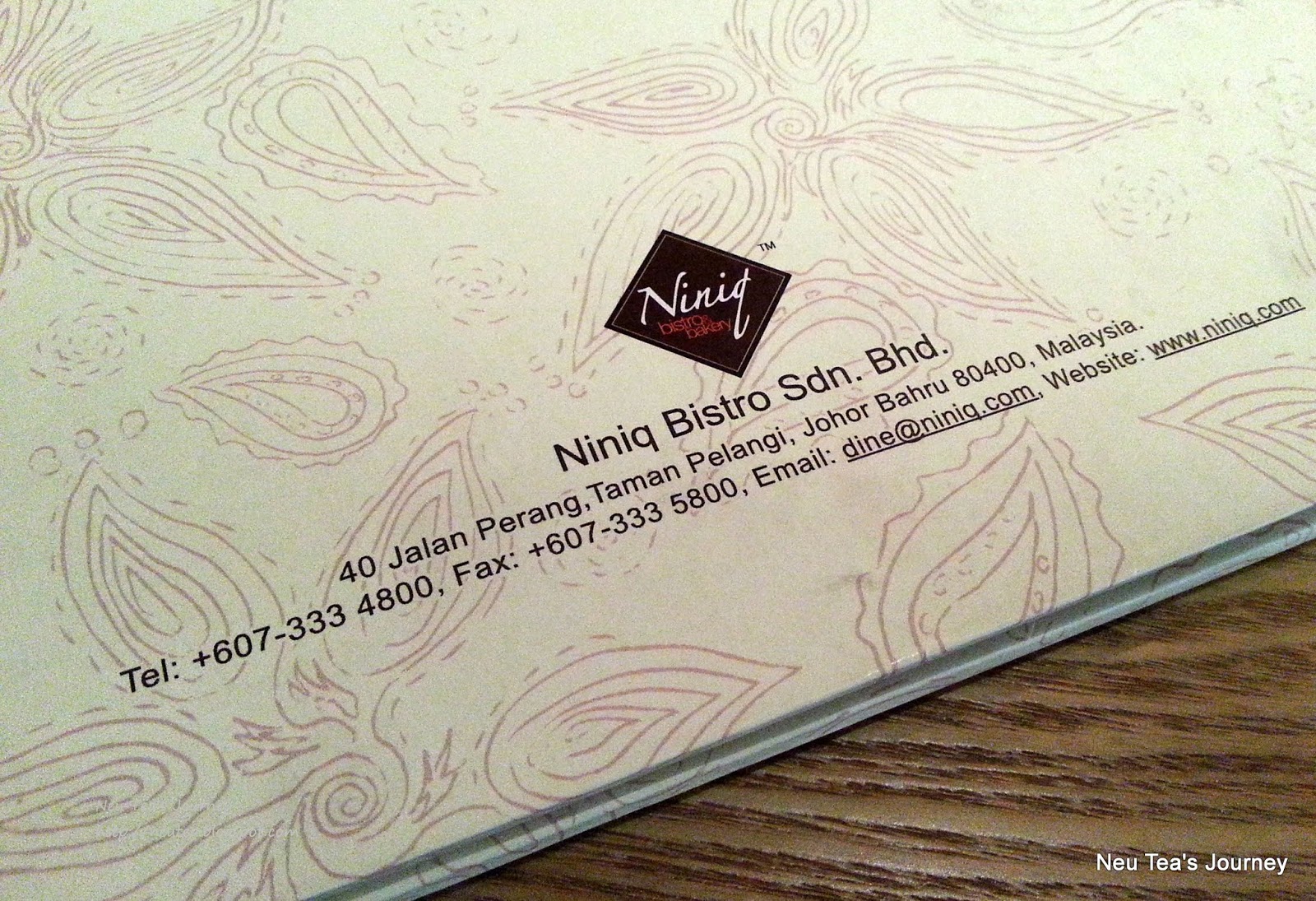 Neu Tea's Journey Niniq Bistro & Bakery at Taman Molek 百合花园