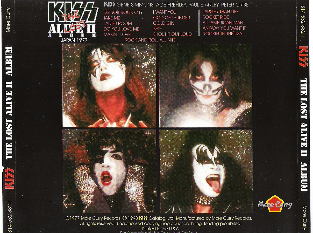 World Of BOOTLEGS BOOTLEG Kiss The lost alive concert Japan, 1977 (CD & Covers)