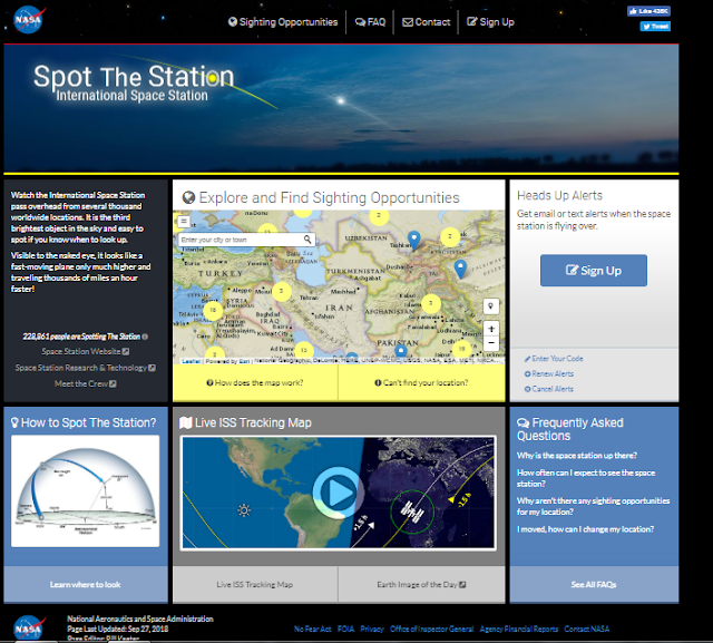 View ISS using spotthestation website