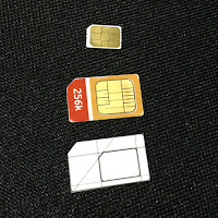 the cut out of the card in regular SIM shape