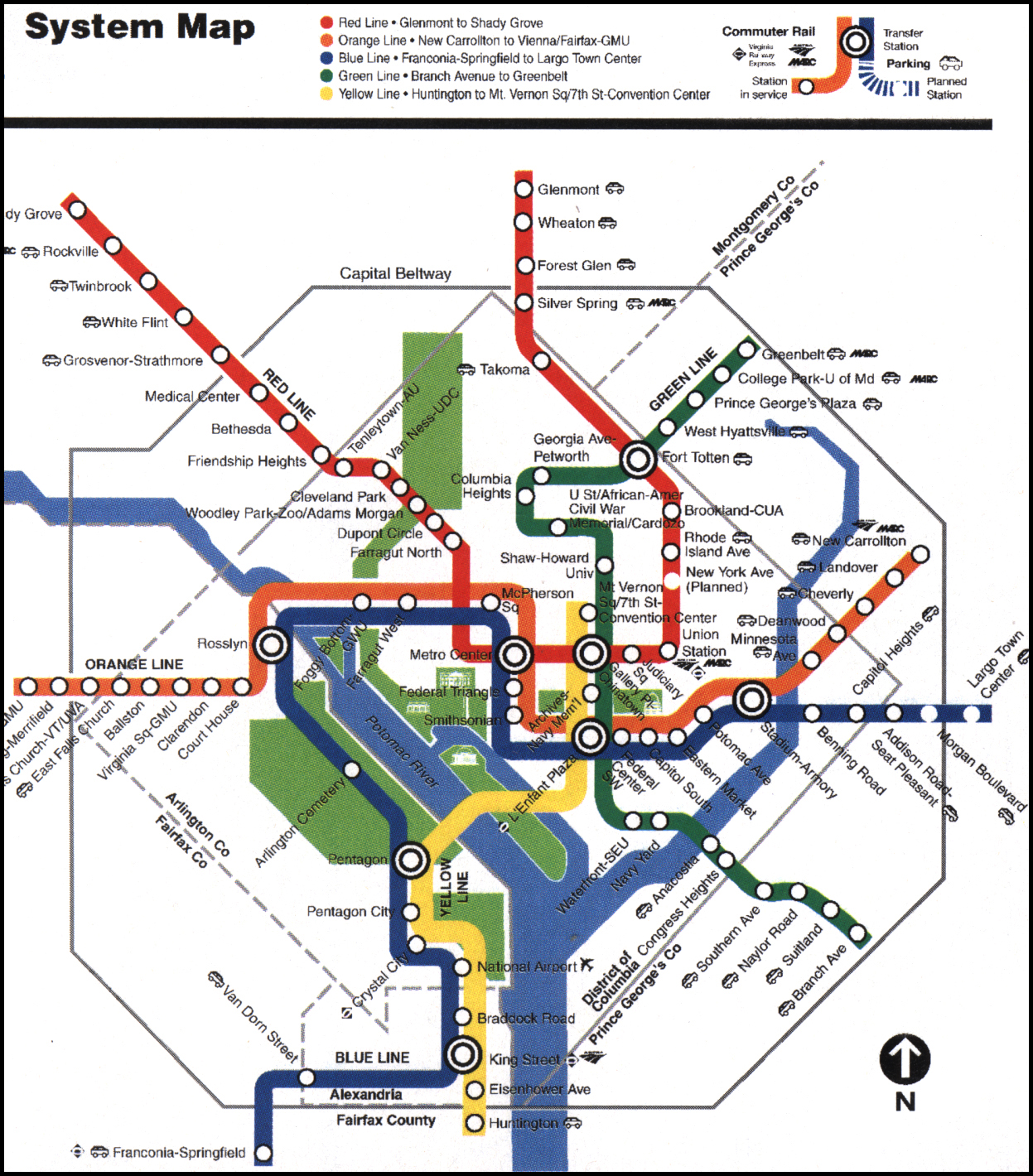 Printable Dc Metro Map - Printable Blank World