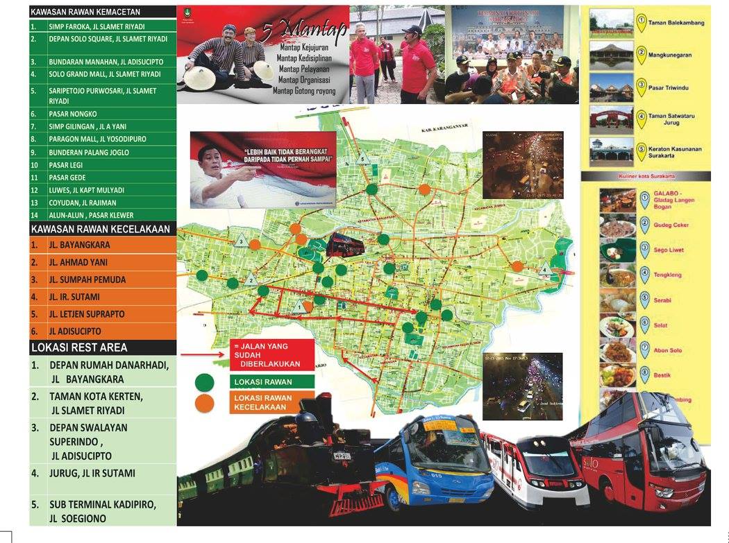 Peta Wisata Solo, Kuliner, Rest Area, Kawasan Macet, Jalan Raya