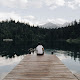 Man sitting on dock