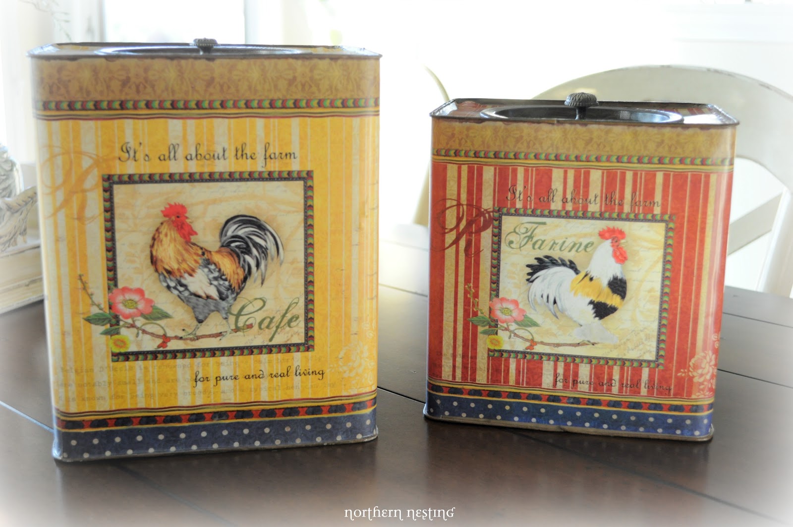 Northern Nesting Country French Tins