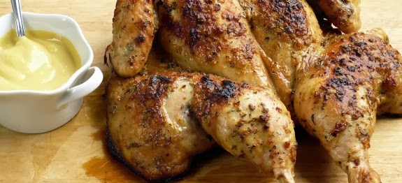Roasted Chicken with a Mustard Crust