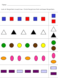 worksheets math kindergarten pattern worksheet patterns maths readiness prek shapes sheets kg patterning recognition printable preschool activities activity clipart ab