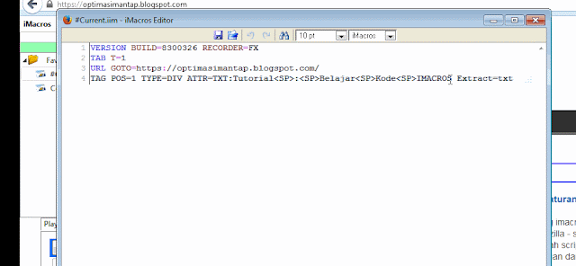 imacros Kode online imacors Script Kode
