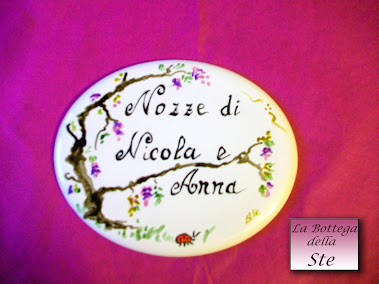 Placchetta di porcellana per album di matrimonio personalizzato