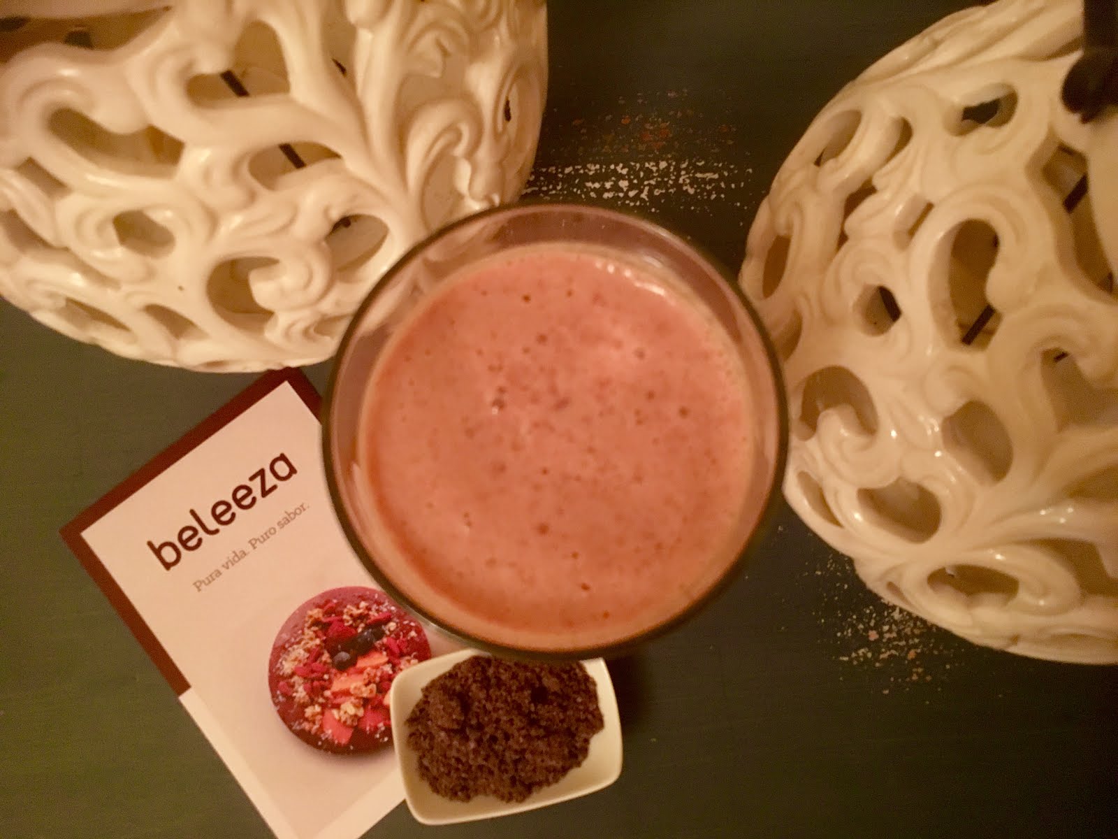 Batido de frutas con açaí de beleeza