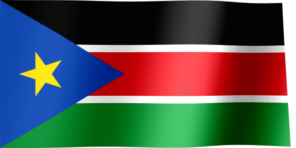 Waving Flag of South Sudan (Animated Gif)