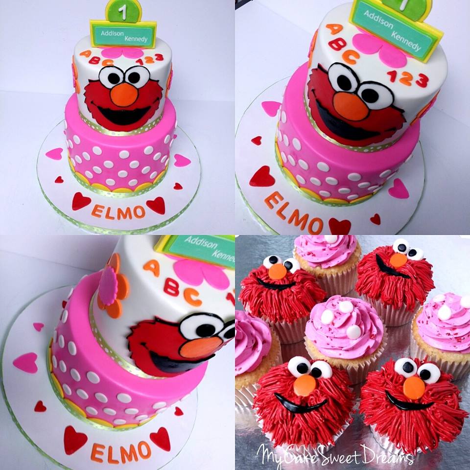 Mycakesweetdreams Elmo 1st Birthday Cake