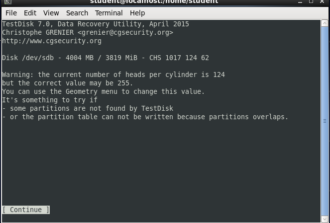 testdisk centos testdisk centos