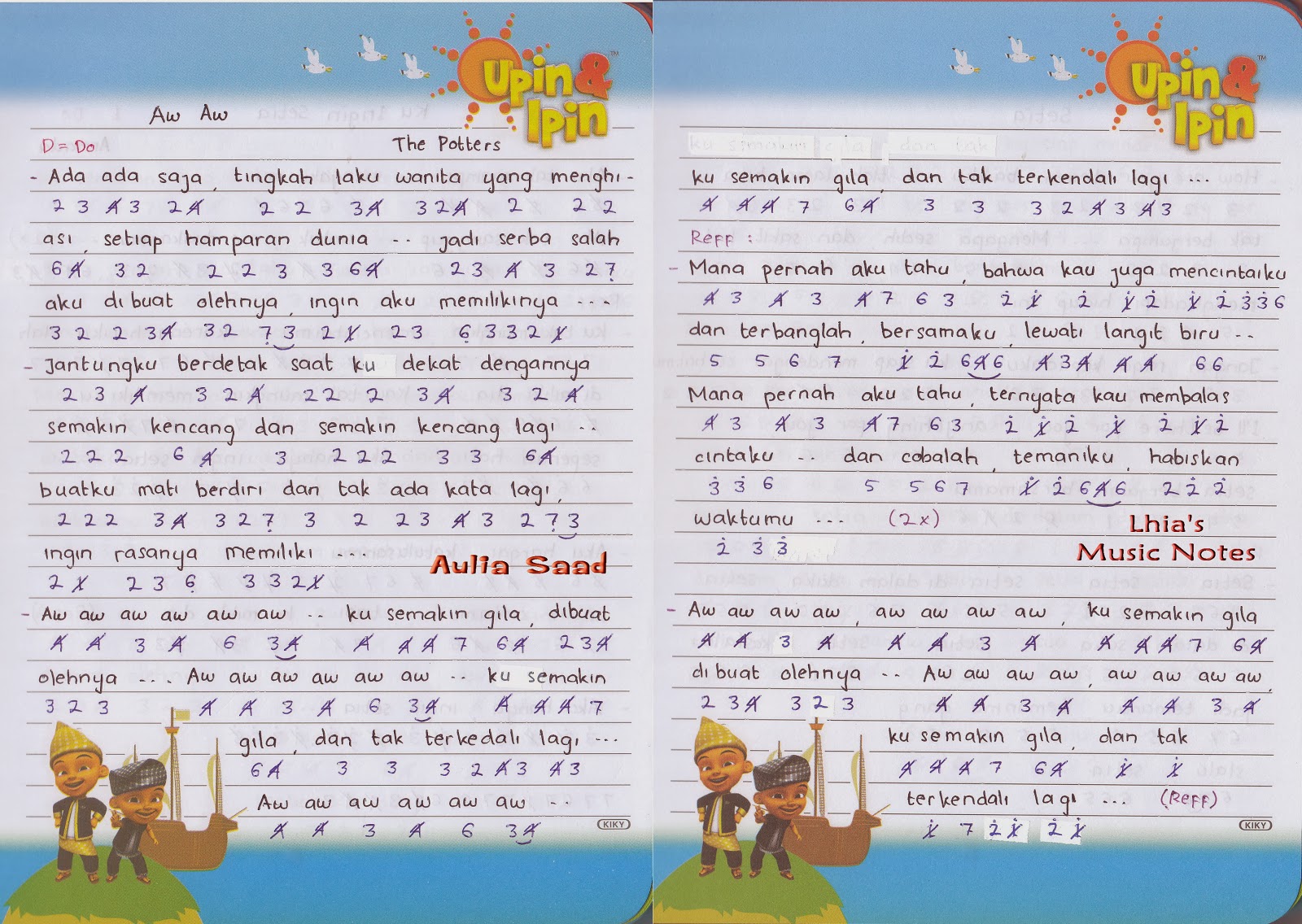 Maudy Ayunda Not Pianika Lagu Kamu Dan Kenangan Chord