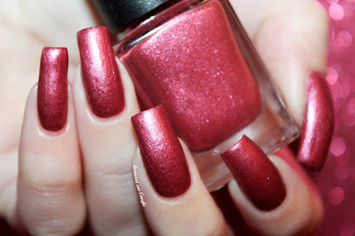 Swatch of the OOAK Red Velvet Cake from Petal Polish