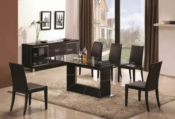 Beautiful examples of leather chairs for dining room!