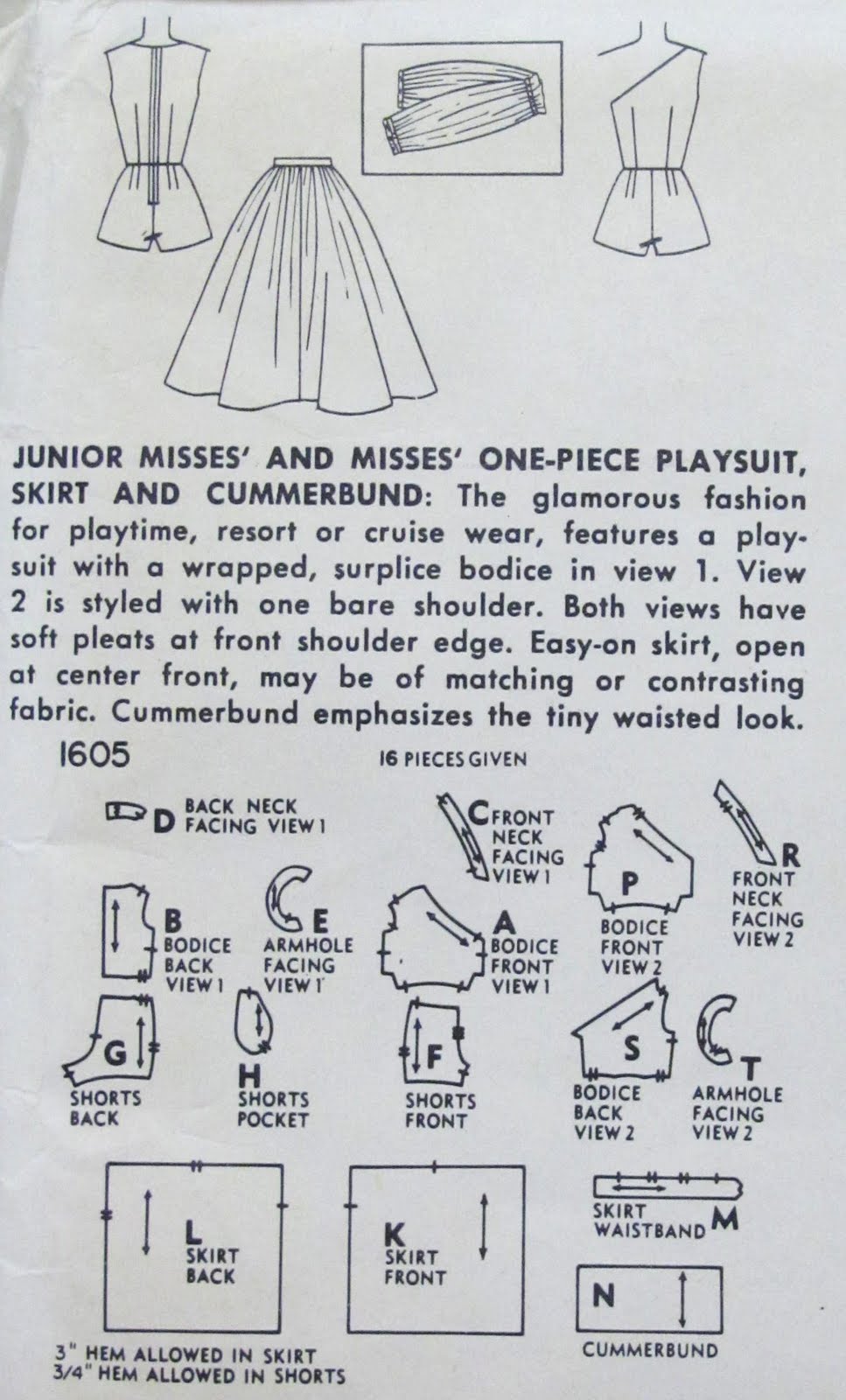 Pintucks: Vintage 1950's Playset: Simplicity 1605 and How to Sew Your ...