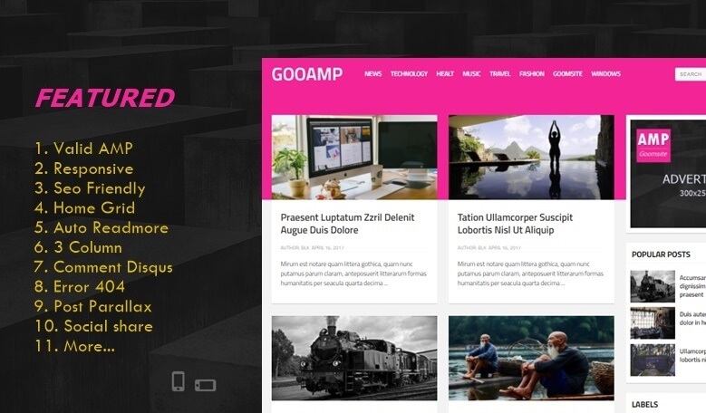 GooAMP Blogger Templates