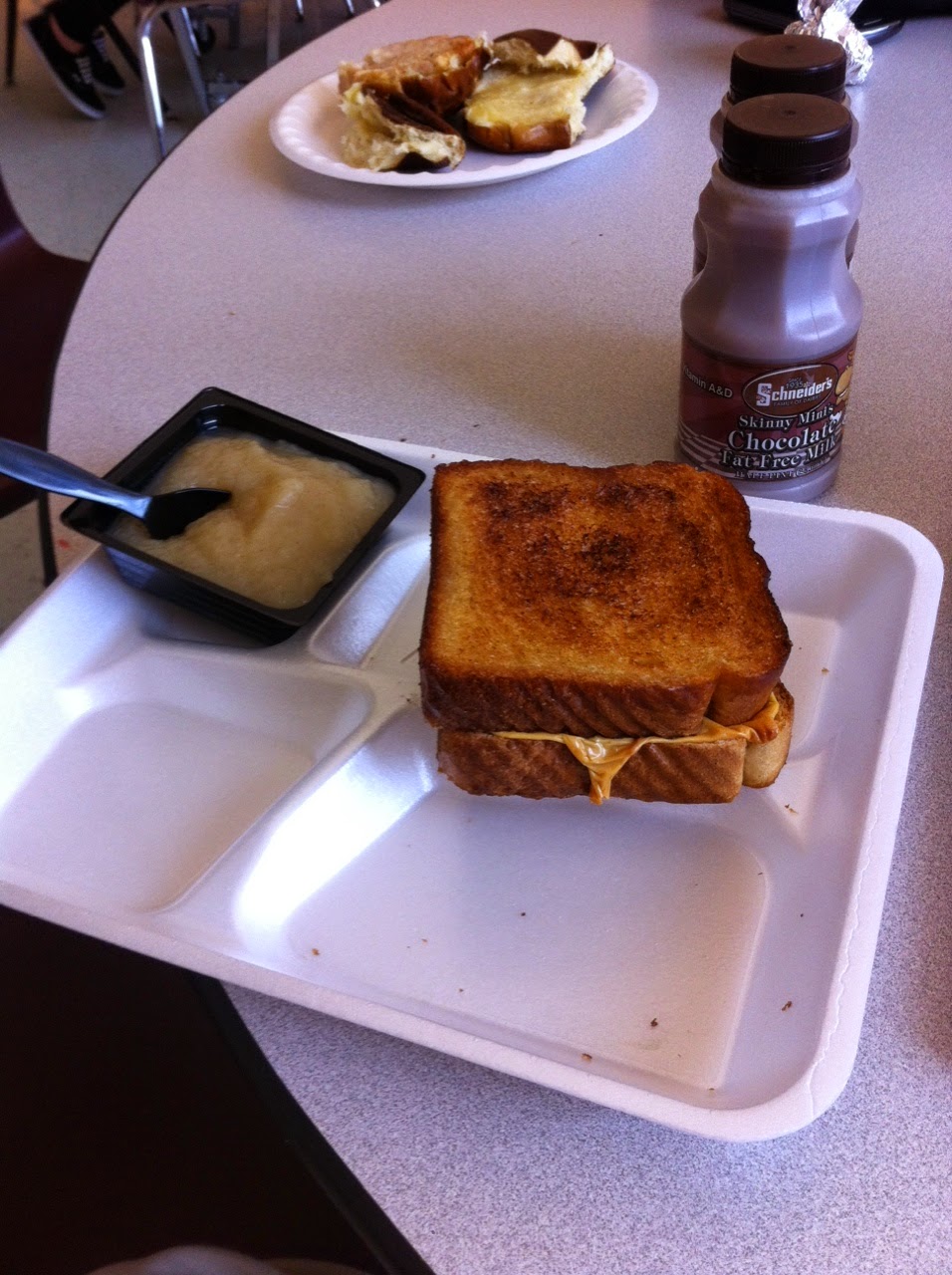 School cafeteria grilled cheese on white. grilledcheese