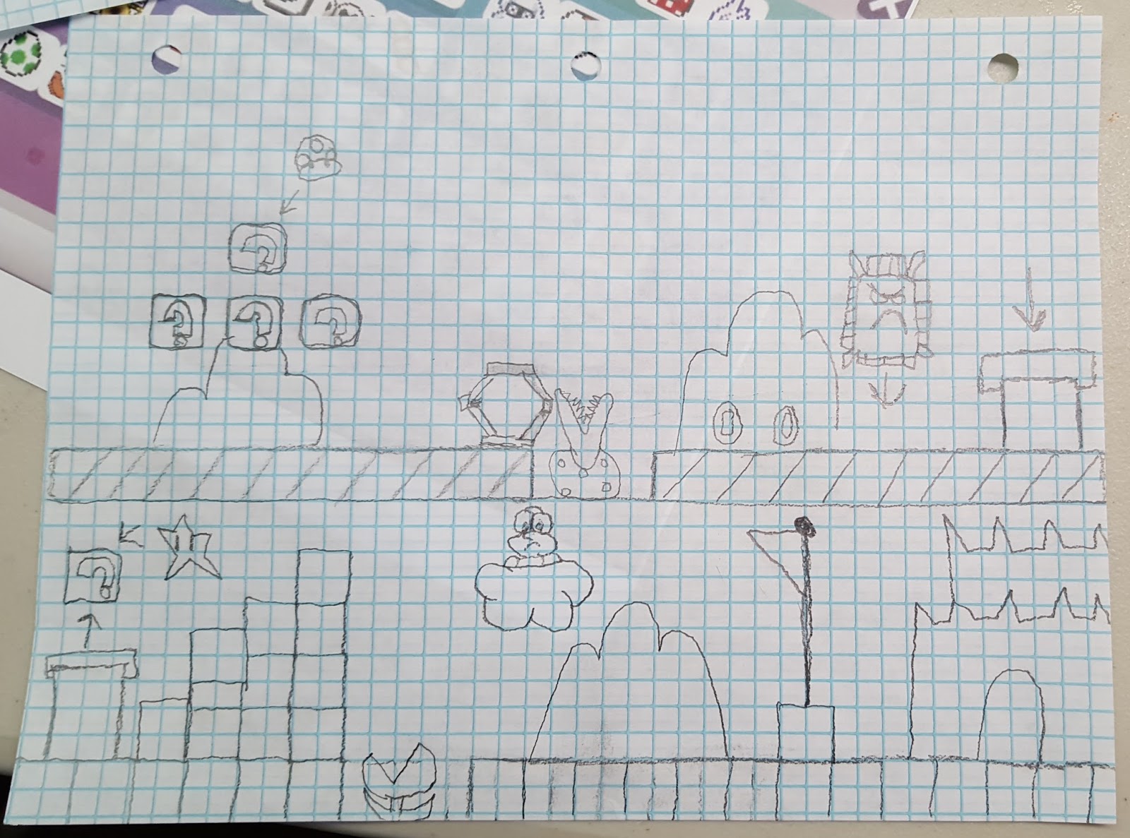 Sellers Library Teens Making Super Mario Levels at the library!