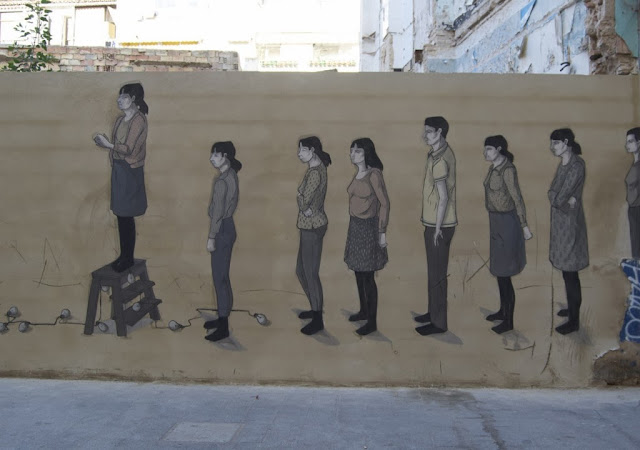 Part III of Hyuro's December Street Pieces On The Streets Of Valencia, Spain. 1