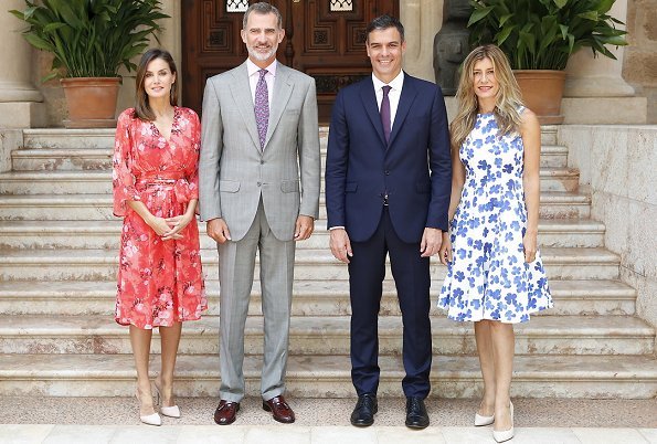 King Felipe And Queen Letizia Received Prime Minister Pedro Sanchez