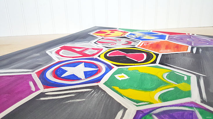 I was so inspired by MARVEL's The Avengers: Age of Ultron that I decided to share an awesome DIY Painting! Want to make one for your home? Follow the tutorial! http://cbi.as/7afs