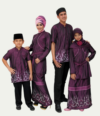 Baju muslim terbaru batik keluarga