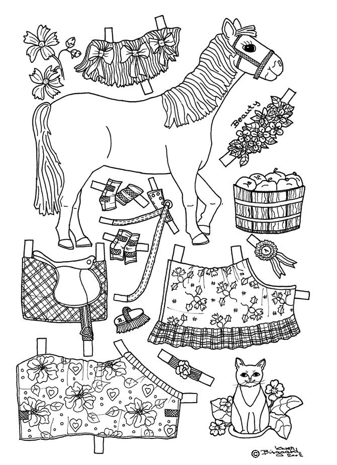 Karen s Paper Dolls Horses 1 8 Paper Dolls To Colour Heste 1 8 Karen s Paper Dolls Horses 1 8 Paper Dolls To Colour Heste 1 8